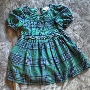 Cat & Jack Green Plaid Kids Formal Dress